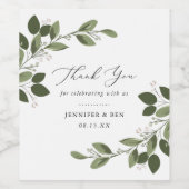 Étiquette Pour Bouteilles De Vin Brins de rougissement (Étiquettes simples)