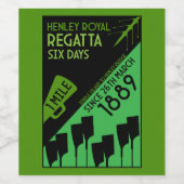 Étiquette Pour Bouteilles De Vin British River Thames Regatta (Étiquettes simples)