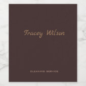 Étiquette Pour Bouteilles De Vin Brown (Étiquettes simples)