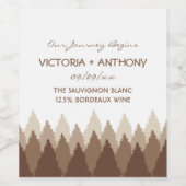 Étiquette Pour Bouteilles De Vin Brown Forest Range Mariage (Étiquettes simples)