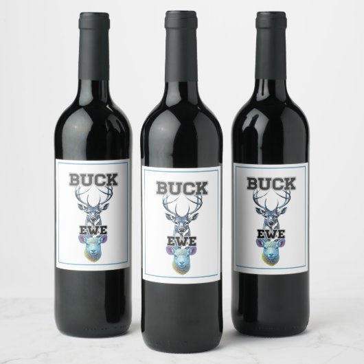 ÉTIQUETTE POUR BOUTEILLES DE VIN BUCK EWE (Bouteilles)