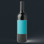 Étiquette Pour Bouteilles De Vin BUDGET Peacock Blue Turquoise Monochrome Mariage<br><div class="desc">Afficher l'ensemble de la collection</div>