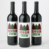 Étiquette Pour Bouteilles De Vin Buffalo de l'équipage Cousin Plaid Christmas Tree (Bouteilles)