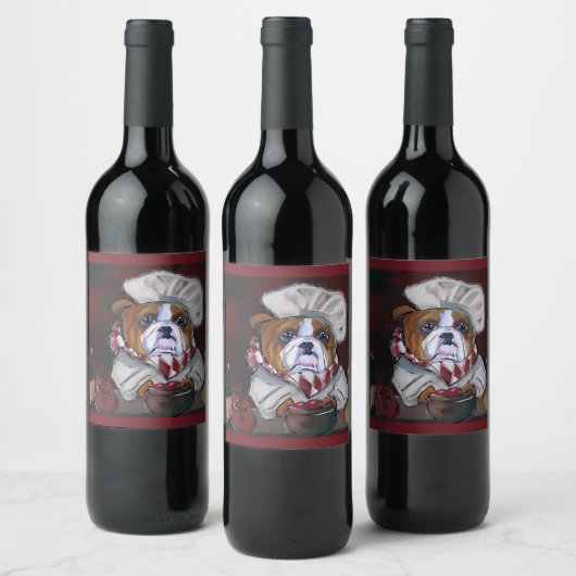 Étiquette Pour Bouteilles De Vin Bulldog (Bouteilles)