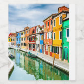 Étiquette Pour Bouteilles De Vin Burano, Italie (Étiquettes simples)