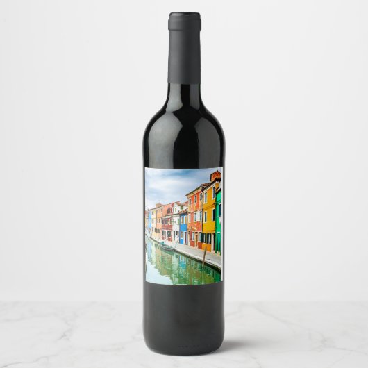 Étiquette Pour Bouteilles De Vin Burano, Italie (Devant)