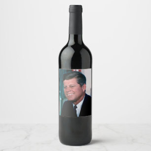 Étiquette Pour Bouteilles De Vin Bureau ovale du président John F. Kennedy