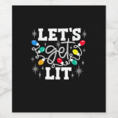 Étiquette Pour Bouteilles De Vin Buvons Lit Feu de Noël du Père Noël (Étiquettes simples)