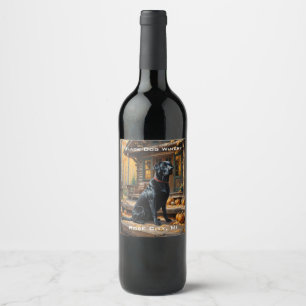 Étiquette Pour Bouteilles De Vin Cabine du journal de l'extracteur Black Labrador A