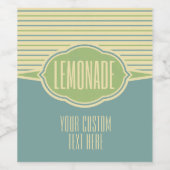 Étiquette Pour Bouteilles De Vin Câbles "Lemonade" de flacon texte personnalisé (Étiquettes simples)