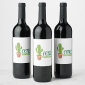 Étiquette Pour Bouteilles De Vin Cactus Feliz Navidad (Bouteilles)