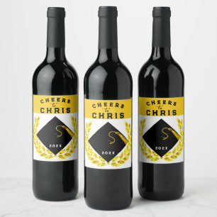 Étiquette Pour Bouteilles De Vin Cadeau de la fête de diplôme