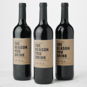 Étiquette Pour Bouteilles De Vin Cadeau de l'employé, le travail pourrait être la r (Bouteilles)