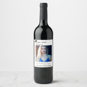 Étiquette Pour Bouteilles De Vin Cadeau de licence minimal moderne