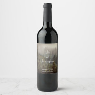 Étiquette Pour Bouteilles De Vin Cadeau de mariage simple Ferme rustique Campagne G