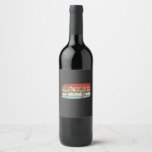 Étiquette Pour Bouteilles De Vin Cadeau de natation (Devant)