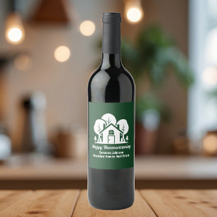 Étiquette Pour Bouteilles De Vin Cadeau de pendaison de crémaillère personnalisé fo
