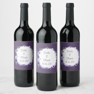 Étiquette Pour Bouteilles De Vin Cadeau de voeux Merci présent Rose blanche rouge