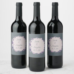 Étiquette Pour Bouteilles De Vin Cadeau de voeux Merci présent Rose blanche rouge