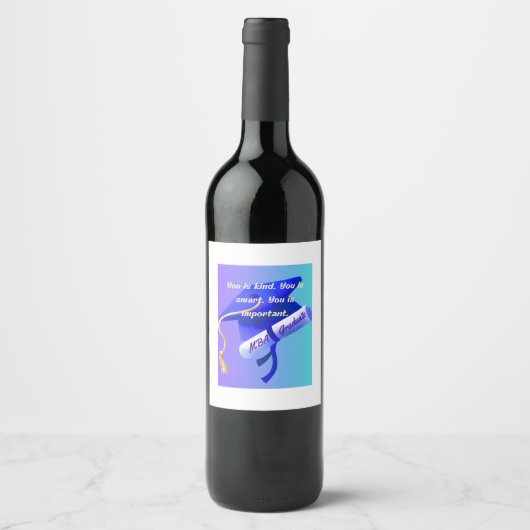 Étiquette Pour Bouteilles De Vin Cadeau MBA (Devant)