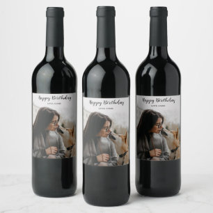 Étiquette Pour Bouteilles De Vin Cadeau personnalisé de bonne fête/ Cadeau d'annive