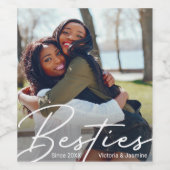 Étiquette Pour Bouteilles De Vin Cadeau photo d'amitié moderne (Étiquettes simples)