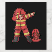 Étiquette Pour Bouteilles De Vin Cadeau pompier | L'Homme Pompier (Étiquettes simples)