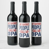Étiquette Pour Bouteilles De Vin Cadeau pour Opa (Bouteilles)