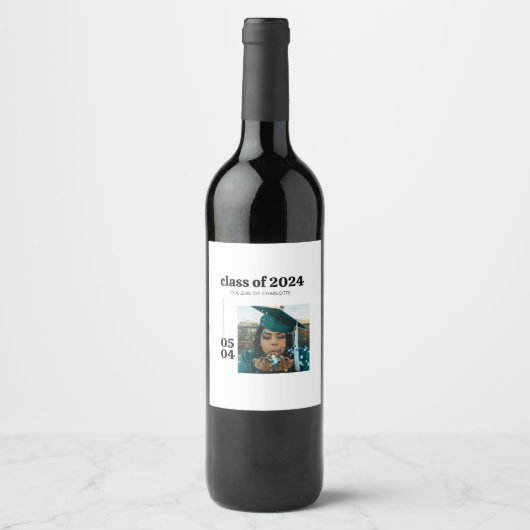 Étiquette Pour Bouteilles De Vin Cadeau universitaire (Devant)