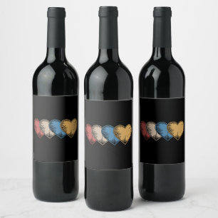 Étiquette Pour Bouteilles De Vin Cadeau vintage de la Saint-Valentin rétro cool ave