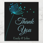 Étiquette Pour Bouteilles De Vin Cadeaux de bouteille de vin merci (Étiquettes simples)