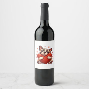 Étiquette Pour Bouteilles De Vin Cadeaux de la Saint-Valentin Pitbull