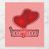 Étiquette Pour Bouteilles De Vin Cadeaux de lune de miel   (Étiquettes simples)