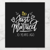 Étiquette Pour Bouteilles De Vin Cadeaux de mariage | 10e anniversaire de mariage (Étiquettes simples)