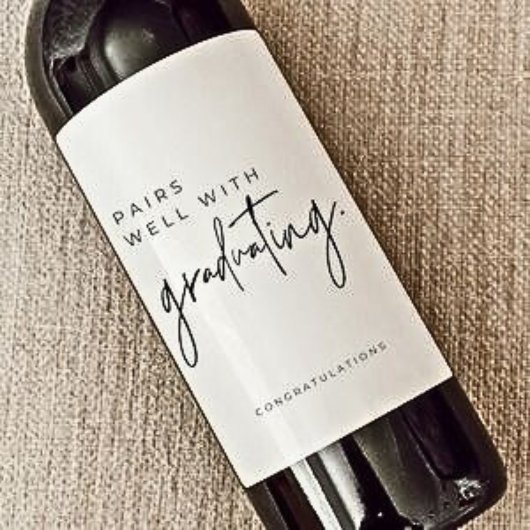 Étiquette Pour Bouteilles De Vin cadeaux de remise de diplômes 2024