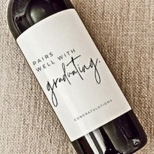 Étiquette Pour Bouteilles De Vin cadeaux de remise de diplômes 2024