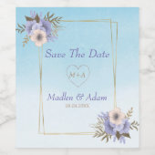 Étiquette Pour Bouteilles De Vin Cadre Bouquet Et Or (Étiquettes simples)