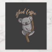 Étiquette Pour Bouteilles De Vin Café - Besoin de café (Étiquettes simples)