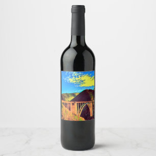Étiquette Pour Bouteilles De Vin Californie - Pont BIXBY CREEK