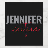 Étiquette Pour Bouteilles De Vin Calligraphie Elegant Plain Ajouter son propre nom (Étiquettes simples)