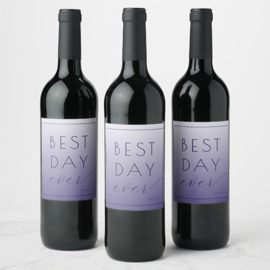 Étiquette Pour Bouteilles De Vin Calligraphie Lavande Joyeuse (Bouteilles)