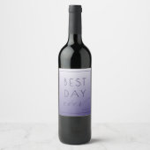 Étiquette Pour Bouteilles De Vin Calligraphie Lavande Joyeuse (Devant)