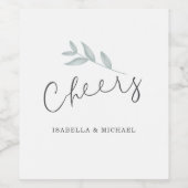 Étiquette Pour Bouteilles De Vin Calligraphie Mariage botanique Bravo (Étiquettes simples)