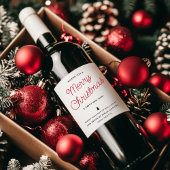 Étiquette Pour Bouteilles De Vin Calligraphie moderne Joyeux Noël