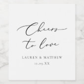 Étiquette Pour Bouteilles De Vin Calligraphie simple encourage à aimer le Mariage (Étiquettes simples)