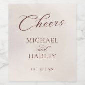 Étiquette Pour Bouteilles De Vin Calligraphie simple Mariage rustique (Étiquettes simples)