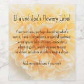 Étiquette Pour Bouteilles De Vin Camélia Crème Élégant Fleur de Jardin Personnalisé (Étiquettes simples)