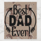 Étiquette Pour Bouteilles De Vin Camion Brown clair | Meilleur papa (Étiquettes simples)