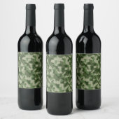 Étiquette Pour Bouteilles De Vin Camo vert (Bouteilles)