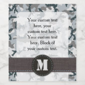 Étiquette Pour Bouteilles De Vin Camouflage urbain (Étiquettes simples)